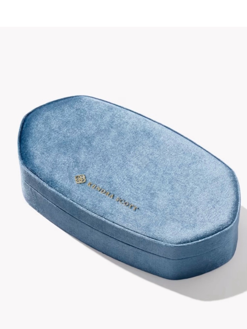 Kendra Scott Danielle Medium Case in Blue with Gold Logo
